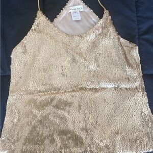 Gold Sequin Women's Top